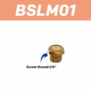 10 шт./лот, пневматический латунный глушитель BSLM M5 1/8 "1/4" 3/8 "1/2" глушители, фитинг шумового фильтра, редуктор, медный разъем