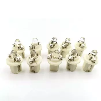 10 шт./лот, разноцветный T5 B8.5D SMD светодиодный автомобильный светильник, светодиодный прибор, лампы для приборной панели B8.5 DC 12 В