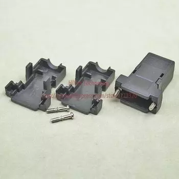 (10 шт./лот) RS232 DB9 DB15 3-рядная крышка последовательного порта 9-контактный разъем D Sub пластиковая быстрая сборка Крышка корпуса черного цвета