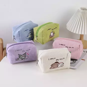 10 шт/лот Sanrio Kuromi мелоди кордюрой карандаш чехол милый карандаш коробки монеты канцелярские принадлежности ручка косметическая сумка школьные принадлежности