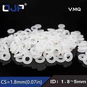 10 шт./лот силиконовые кольца силиконовые/VMQ уплотнительное кольцо 1,8 мм толщина ID1.8/2/2.5/2.8/3.15/3.55/3.75/4.5/5 мм резиновое уплотнительное кольцо