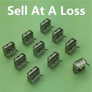 10 шт./лот USB 3. 0 4-контактный гнездовой разъем типа A G52 2 фута 90 градусов для передачи данных и зарядки