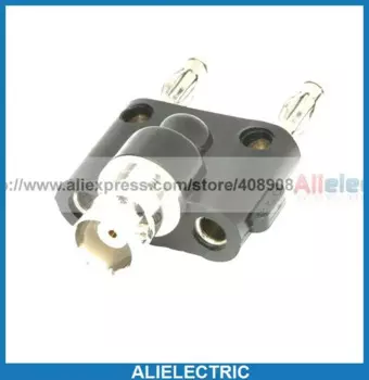 10 шт./лот x BNC Female to Dual 2 Banana Stack разъем, BP2