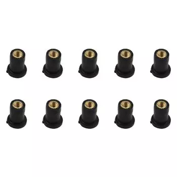 10 шт. M4 M5 M6 винты для ветрового стекла мотоцикла болты с гайкой Универсальные резиновые Скважинные гайки крепежный винт