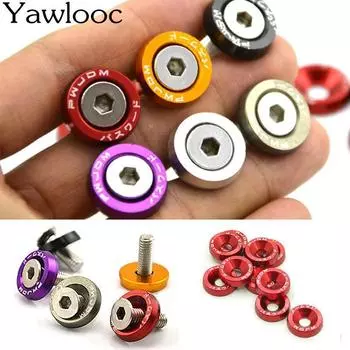 10 шт. M6x20 автомобильный Стайлинг универсальная модификация JDM наклейки наклейки шайба крыла болты номерного знака автоаксессуары