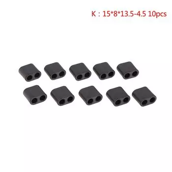 10 шт. магнитные кольца HUXUAN Double hole magnetic rings черные