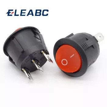 10 шт. мини круглых переключателей ELEABC черных, белых, красных 3-контактных