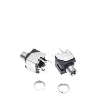 10 шт., металлический разъем 3,5 мм с гайкой и винтом, 4-контактный аудиоразъем 3,5 мм для гарнитуры, DIP-наушники для наушников, детали для самостоятельной сборки