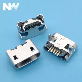 10 шт. Micro Usb 5Pin Jack Ox Hom длинная игла гнездовой разъем с плоским отверстием для зарядки планшетов