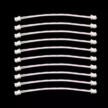 10 шт. микро JST PH 2,0 мм Шаг 2 штырька Женский на Женский фоторазъем PH2.0 Гнездо красный белый кабель 26AWG 20 см