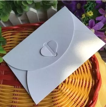 (10 шт.) Мини конверты Kraft с пряжкой Love