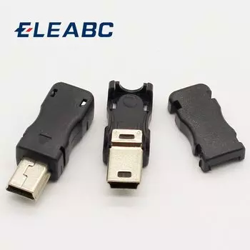 10 шт. мини-USB 5-контактный Т-образный разъем и пластиковая крышка для DIY дропшиппинг