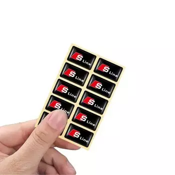 10 шт. модные трендовые автомобильные наклейки с логотипом, аксессуары для Audi Sline A1 A2 A3 A4 A5 A6 A7 A8 Q1 Q2 Q3 Q4 Q5 Q6 Q7 Q8 TT RS3 S5 B8 C6