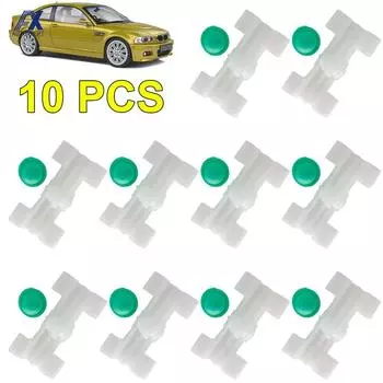 10 шт., молдинговые ленты для боковой двери автомобиля, клипсы с втулкой для BMW 3 серии E46 OE #51138231130, автомобильные аксессуары