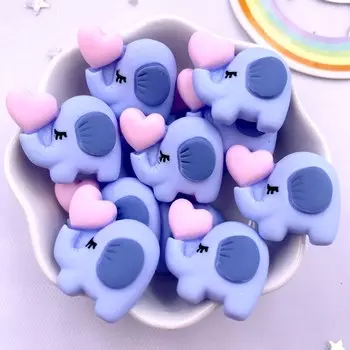 10 шт. Мультяшные слоны из смолы Diy Super Paradise