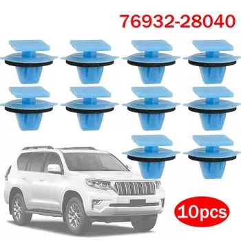 10 шт., накладка на дверную панель автомобиля, боковая юбка, зажим для защиты колесной арки, фартук, крепеж для Toyota Prado Alphard Voxy Noah Estima Previa Lexus