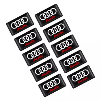10 шт., наклейка на интерьер автомобиля, 3D эпоксидный клей, наклейки, аксессуары для Audi Sline A3 8P 8L 8V A4 B8 B6 B7 B9 A6 C6 C7 S5 A7 RS TT