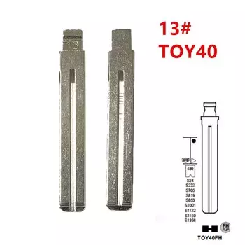 10 шт. необработанный пустой откидной металлический ключ 13 # TOY40 TOY48 Toy48FH для Lexus,Toyota IX35 для KD Keydiy Xhorse VVDI дистанционный ключ No.13