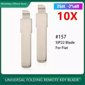 10 шт. необрезанный автомобильный дистанционный ключ KD Flip Blade SIP22 # 157 для Fiat 500 Punto Ducato Doblo Stilo Panda Idea Freemont Fiorino Qubo Bravo