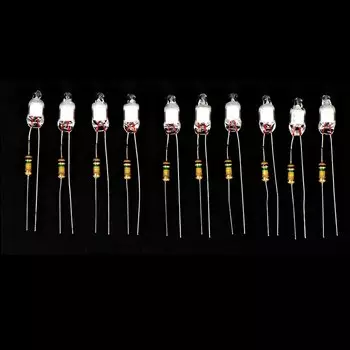 Неоновые лампочки JETTING 4*10 мм 5*13 мм 220В красный/синий/зеленый (10 шт.)