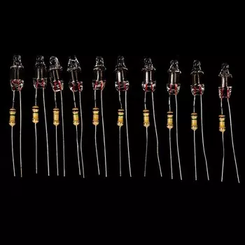 10 шт., неоновые лампочки ZLinKJ, красный, 4x10 мм 5x13 мм, 220 В