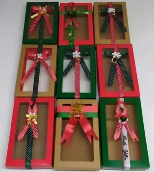 10 шт., Новогодняя Подарочная коробка, 25 х1, 5 Х5 размеров