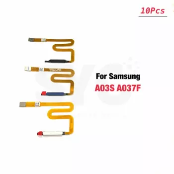 10 шт. Новый сканер отпечатков пальцев для Samsung A03S A037 A037F ID Главная Кнопка отпечаток пальца Меню Возврат Ключ сенсор гибкий кабель