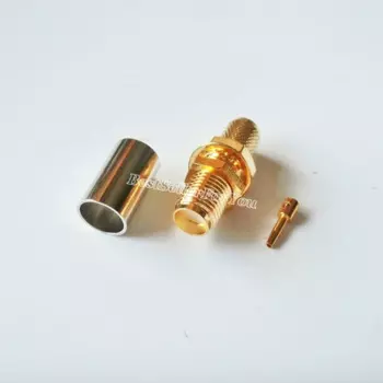 10 шт., ОБЖИМНАЯ перегородка с гнездом SMA для фотокабеля LMR240 RG8X, радиочастотный разъем