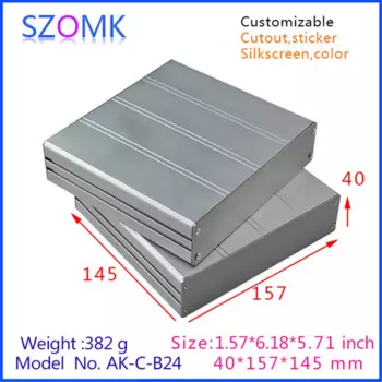 10 шт. Оригинальный алюминиевый Зеркальный Алюминиевый корпус, Матовый Алюминиевый зеркальный 45*157*145 мм