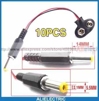 10 шт. от 9 В до 14x5,5x2,1 мм кабель питания постоянного тока