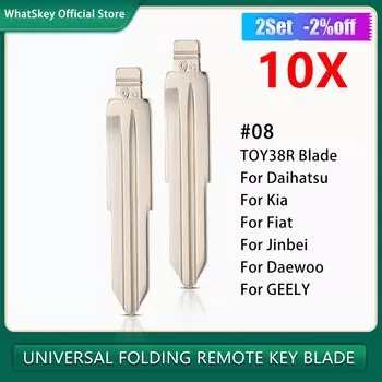 10 шт. откидной необрезанный пустой складной ключ TOY48R # Лезвие для Daihatsu Daewoo для KIA Carnival для Fiat Palio для Jinbei для GEELY