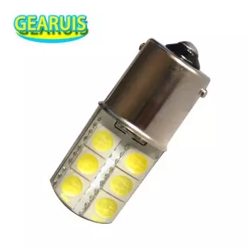10 шт. P21W S25 1156 BA15S 12 SMD 5050 светодиодный силиконовый 2 Вт холодный белый 8000K автомобильный кристалл указатель поворота лампа парковочных огней 12 В