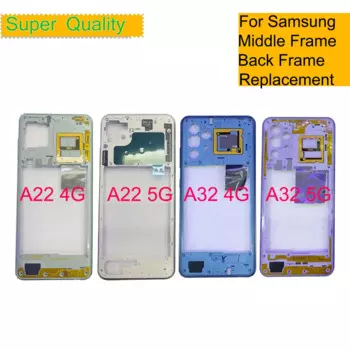 10 шт./партия для Samsung Galaxy A22 4G A32 5G корпус средняя рамка средняя пластина крышка с боковым ключом Замена