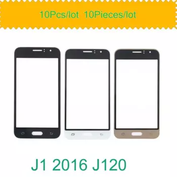 10 шт./партия для Samsung Galaxy J1 2016 J120 сенсорный экран передняя панель стеклянный объектив ЖК Внешний с OCA полый клей