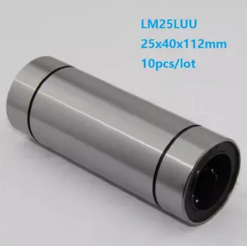 10 шт./партия LM25LUU 25x40x112 мм Длинный Линейный шарикоподшипник втулка для 3D принтера ЧПУ части маршрутизатора 25*40*112 мм