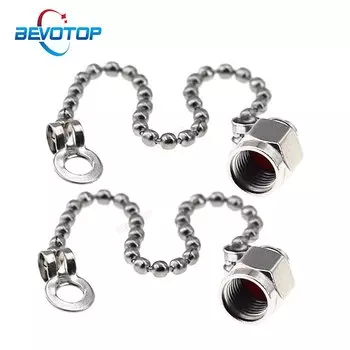 10 шт./партия, медная Защитная крышка SMA, пылезащитная крышка с цепью для гнездового разъема SMA без центрального штифта