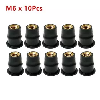 10 шт./партия, выпуклая резиновая гайка M5/M6 с заклепками