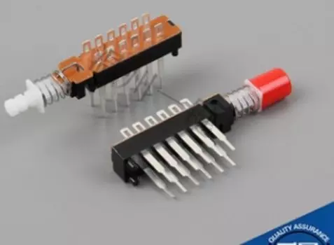 10 шт. PBS-42H25-1 12-контактный длинный прямой переключатель по ключу для ног без кронштейна