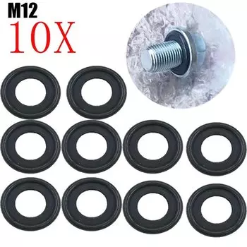 10 шт. прокладки на слив автомобильного масла двигателя, уплотнительные прокладки, замена черной резины 12616850 для автозапчастей