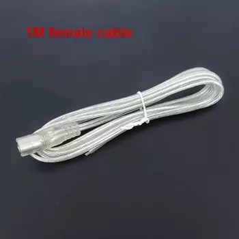 10 шт. Прозрачный женский и мужской адаптер питания постоянного тока, ОТРЕЗОК кабеля 5,5x2,1 мм, 12 в разъем, Удлинительный шнур для светодиодных лент