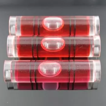 (10 шт./лот) 9,5*40 мм красный цвет спиртовой уровень пузырьковый пластиковый пузырьковый уровень трубчатые флаконы