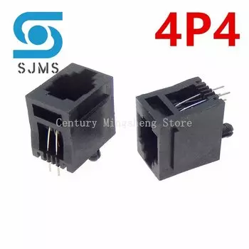 10 шт., разъем для телефонной розетки, 180 градусов