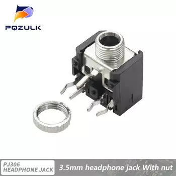 10 шт., розетка для наушников, 3,5 мм