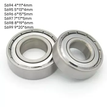 10 шт. S694 S695 S696 S697 S698 S699ZZ шарикоподшипник из нержавеющей стали 4*11*4 мм шарикоподшипник s высокоскоростной