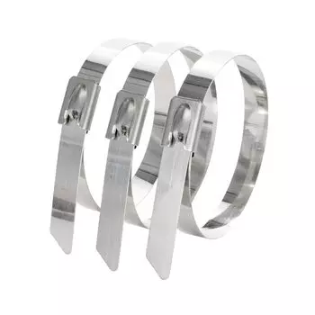 10 шт. самоблокирующиеся металлические кабельные стяжки 7,9 мм, многофункциональные кабельные стяжки из нержавеющей стали 304, 100 мм, 150 мм, 200 мм, 250 мм, 300 мм, 400 мм, 500 мм