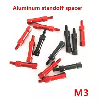 10 шт., шестигранная алюминиевая стойка M3 * 10/15/20/25/30/35/40 мм