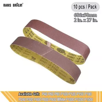 10 шт. Шлифовальные ленты RAMS BRALIN 686x50 мм P40 - P1500