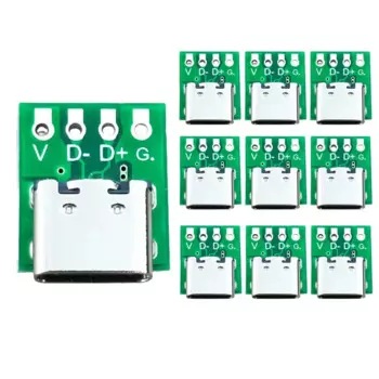 10 шт., штырьковый разъем USB 2,54 на мм