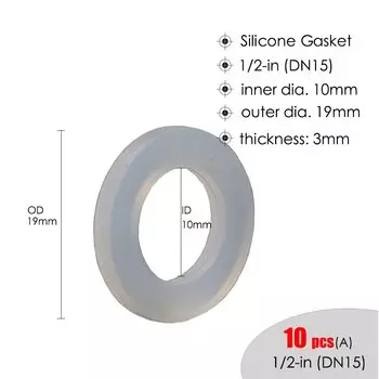 10 шт. Силиконовые уплотнители MUCIAKIE 1/2-2 дюйма