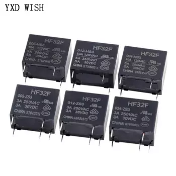 10 шт. силовые реле HF32F JZC-32F-005 012 024-HS3 5A 250VAC 4-контактное реле HF32F-005-HS3 HF32F-012-HS3 HF32F-024-HS3 HF32F-005-HS3